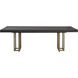 Baldessara 94.5 X 47.25 inch Grey / Rustic Bronze Dining Table